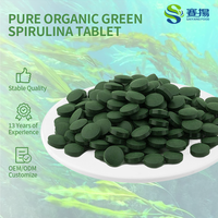 Comprimés de spiruline certifiés biologiques à marque privée 30g OEM, comprimés d'algues spiruline naturelles riches en protéines