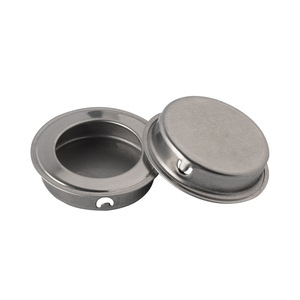 Round Concealed Handle Stainless Steel Drawer Cabinet Invisible Push Pull Door Handle Minimalist Design Durable - Product Image 1
