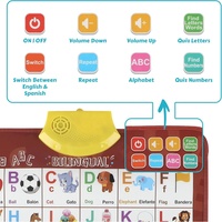 Alphabet bilingue anglais et espagnol ABC numéro mot musique affiche jouet d'apprentissage interactif parlant tableau mural jouet éducatif