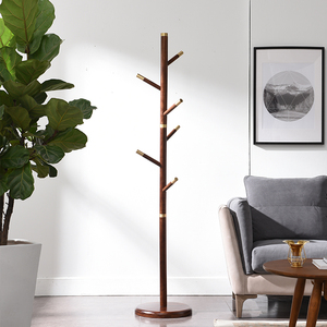 Soporte de abrigo de madera creativo de alto lujo para sala de estar dormitorio piso de madera maciza sombrero ropa colgante soporte de abrigo de calidad Premium - Product Image 2