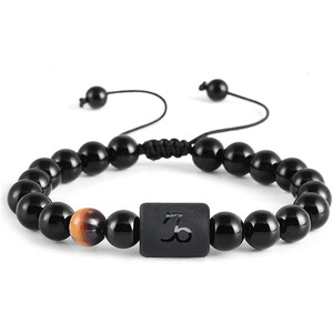 12 segni zodiacali perline di <span class=keywords><strong>pietra</strong></span> naturale regolabile in corda intrecciata perla Unisex astrologia ciondolo oroscopo regalo uomo donna - Product Image 5