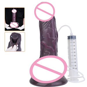Dildo de silicona de doble capa negro de 11.7 pulgadas de largo para estimulación del punto G y eyaculación anal, con ventosa, juguete sexual. - Product Image 1