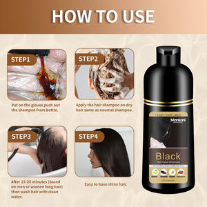 Tinte Capilar Semipermanente Natural a Base de Hierbas, Sin Amoníaco, <span class=keywords><strong>Color</strong></span> Marrón Púrpura, Negro Orgánico, para Teñir Cabello <span class=keywords><strong>Gris</strong></span> Plateado - Product Image 3