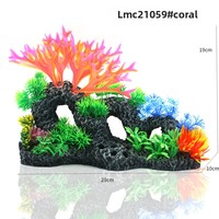 OG-216 Vente en gros, Ornement créatif en résine non toxique pour aquarium, Plante artificielle, Grotte cachette, Décoration de paysage pour aquarium