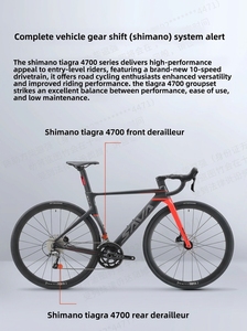 Bicicleta de Carretera EX7 Ultraligera con Cuadro de Aluminio, Horquilla Delantera de Fibra de Carbono, 24 Velocidades <span class=keywords><strong>Sava</strong></span>, 4700 - Product Image 4