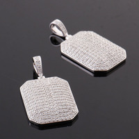 Collier pendentif en pierre précieuse Ice Hip Hop Moissante, plaqué argent 925, or blanc, pendentif de poitrine, bijoux fins et élégants pour femmes