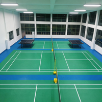 Sol de terrain de padel Laikeman de qualité supérieure, rembourré, épaisseur 3 mm, écologique, intérieur/extérieur, surface composite acrylique PVC stable, sport