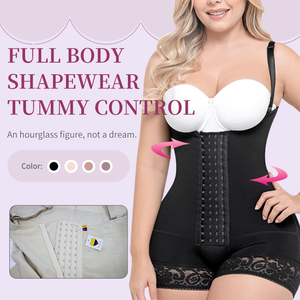 Faha pour femmes colombien Para Mujer BBL post-chirurgie vêtement post-partum ceinture 4 crochet ventre contrôle corps Shaper avec entrejambe ouvert - Product Image 4