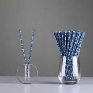 Pajitas de Papel con Diseño Personalizado, Biodegradables, con Patrón de Calavera y Ancla, Pajitas Desechables para Bebidas, para Eventos de Cumpleaños, Venta al por Mayor - Product Image 4