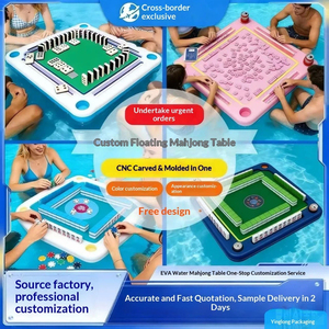 Foldable Octagonal Floating Mahjong Mat <b>Table</b> American Style EVA Material Pool Entertainment Customization Bag <b>for</b> 4 players - Product Image 6