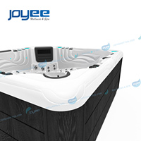 JOYEE Spa extérieur pour 5 personnes avec système de contrôle Balboa, bain de massage en acrylique Ariestech pour jardin, hôtel, terrasse