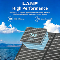 Panneau solaire monocristallin 420W portable et pliable ETFE de haute qualité pour camping en extérieur, chargeur de station d'alimentation hors réseau