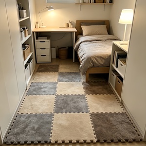 Tapis en mousse emboîtables doux et respectueux de la peau avec surface en fausse fourrure pour <span class=keywords><strong>centre</strong></span> <span class=keywords><strong>d</strong></span>'activités pour enfants - Product Image 5