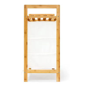 Commercio all'ingrosso 3 scomparti scaffale originale <span class=keywords><strong>cesto</strong></span> di bambù <span class=keywords><strong>cesto</strong></span> con tessuto di lino <span class=keywords><strong>bianco</strong></span> borsa di stoccaggio 3 livelli cassetto - Product Image 4