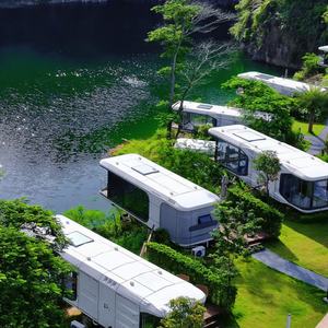 Cabina de cápsula espacial comercial extensible con cama de oficina de baño y diseños de estilo de hotel en forma de contenedor de envío - Product Image 4