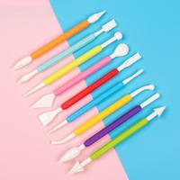 Lot de 9 outils de sculpture double face en plastique pour décoration de gâteaux, pâte à sucre et argile, sans BPA, durables et de qualité alimentaire