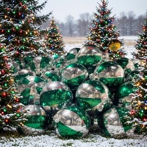 Boules de Noël gonflables géantes en PVC, grandes décorations de Noël gonflables d'extérieur, boule de Noël - Product Image 1