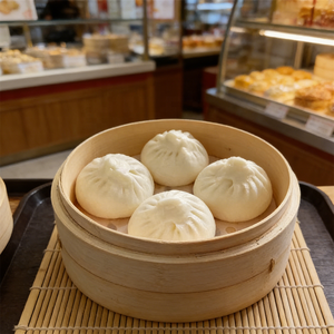 Ensemble de raviolis chinois artificiels en plastique pour cuisson à la vapeur, 4 Xiaolongbao réalistes à motif cœur, matériaux de qualité supérieure, cuisine traditionnelle - Product Image 6