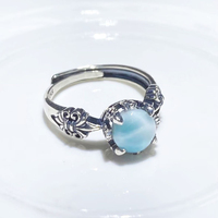 Fabrikverkauf: 925 Sterling Silber Rhodium-Plattierte Blaue Larimar-Ohrringe, Bernstein und Hochzeits-Schmuck auf Lager
