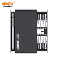 JAKEMY JM-8171 Kit de maintenance électronique portable DIY Boîte à tournevis magique Réparation de téléphone portable Ordinateur Manette de jeu OEM Noir mat
