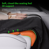 Coussins de siège auto avec repose-jambes ; les repose-jambes en mousse à mémoire de forme offrent un bon soutien et soulagent la fatigue du conducteur lors des longs trajets.