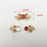 Bouton en alliage de zinc émaillé écologique pour col de robe Hanfu, boucle métallique de style chinois