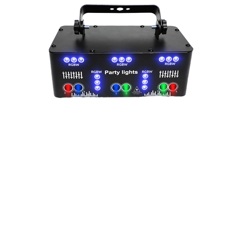 Hengyu 9-Lens Laser Strobe Scanlight LED RGB DMX DJ Disco KTV Night Christmas Beam Lamp IP33 2000 Lumens 4100K 80 CRI