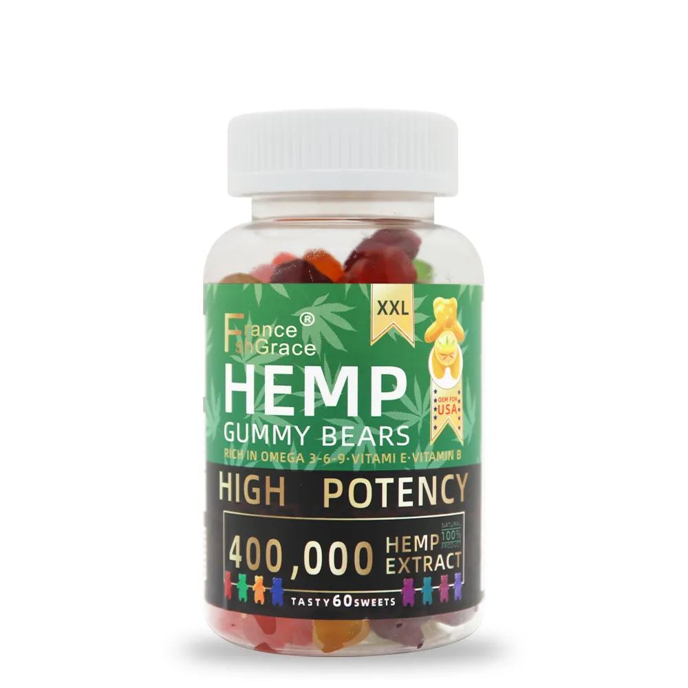 Hemp Gummies High Potency Edible Gummies Extra Strength Mood Focus Calm Organic Hemp Oil Extract Vegan Bear Gummy