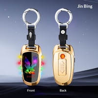Encendedor de Plasma Recargable con Llavero |   Luz LED de Colores, Encendedor de Llavero para Coche, Regalo para Hombre