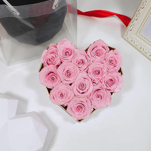 Diamond heart-shaped rose <b>box</b> eternal flower creative decoration confession Valentine's Day <b>gift</b> for girlfriend - Product Image 4