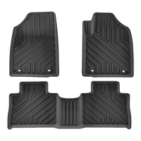 Tapis de sol de voiture de luxe Artes TPE, écologiques, sur mesure en usine, vente en gros, antidérapants, 3 pièces, 2 mm d'épaisseur, parfaits tapis de sol de voiture 3D