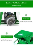 Machine à ensilage compacte 1 tonne/h, triphasée 220V/380V, broyeur de paille humide/sec double usage