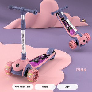 <span class=keywords><strong>Scooter</strong></span> <span class=keywords><strong>monopatin</strong></span> de acero plegable de 350W para niños y niños pequeños rueda de PU intermitente 3 ruedas infantil para bebés - Product Image 6