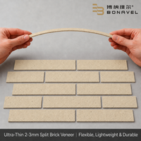 Revêtement mural en pierre flexible ultra-mince, couleur beige sable crème, pour façade extérieure et intérieure, fabrication OEM