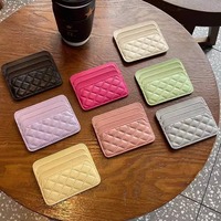 Cartera Corta Ultrafina de Cuero PU de Diseño de Lujo, Tejida e Integrada, Tarjetero de Moda para Mujer, Pequeña Bolsa Multiusos para Compras
