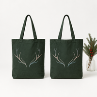 Sac en toile réutilisable en gros pour les cadeaux de fin d'année, en stock avec options d'impression personnalisée
