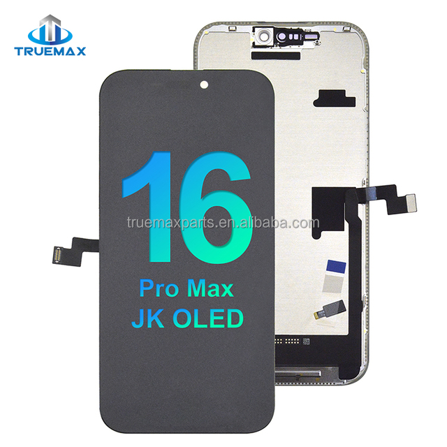 JK Soft OLED Screen Assembly for iPhone 16 Pro Max Phone LCD Touch Screens Digitizer Complete Smartphone for iPhone16 Pro Max