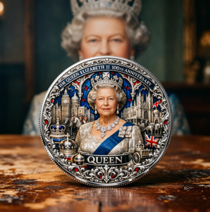 Pièce de monnaie commémorative 3D du 100e anniversaire de la reine <span class=keywords><strong>Elizabeth</strong></span> <span class=keywords><strong>II</strong></span>, souvenir royal britannique, cadeau de collection en gros - Product Image 3