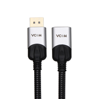 Adaptateur VCOM 8K 60Hz haute vitesse 32 Gbps DP 1.4V mâle vers femelle, câble convertisseur vidéo HD tressé 10