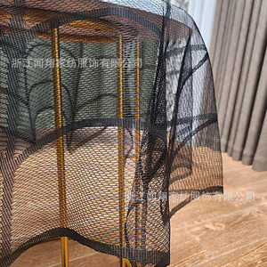 Halloween Spider Web Lace Tablecloth <b>Round</b> 110cm Diameter Polyester Indoor Decoration - Product Image 4