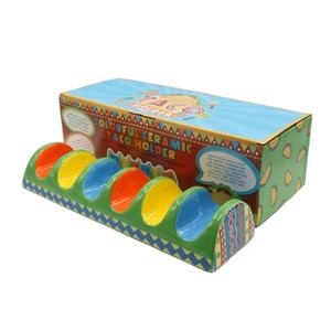 Tacos hizmet ve parti dekor arttırmak için meksika Tortilla tutucu tek kullanımlık çanak çanak ile seramik Bohemian Taco plaka - Product Image 4