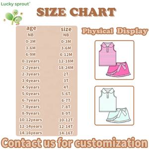 カスタマイズベビーガールパジャマピンクのリボンフリルボタンダウンパジャマセット子供服小さな女の子用寝間着パジャマ - Product Image 3