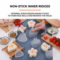 Moule à sushi triangulaire pour boulettes de riz, en plastique PE écologique, presse manuelle DIY pour bento