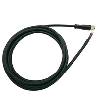Connecteur étanche personnalisé à résistance de contact de 1 m, 3 broches femelle, capteur M8 vers câble ouvert