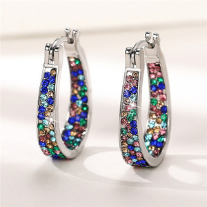 Orecchini a Cerchio Colorati per Donne, Accessori per Orecchie Semplici e alla Moda per Uso Quotidiano - Product Image 2