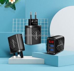 อะแดปเตอร์ชาร์จโทรศัพท์มือถือแบบพกพา ช่องเสียบ USB คู่ รองรับ QC2.0 ชาร์จเร็ว 20W พร้อมหน้าจอ LED แสดงผลแบบดิจิตอล วัสดุทนไฟ - Product Image 6