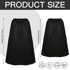Envolturas de Spa desechables para mujer, albornoz de salón elegante sin tirantes, envolturas corporales suaves no tejidas para salones de belleza, viaje, Color negro - Product Image 5