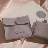 Pochette personnalisée avec logo, petite boîte à bijoux, sac d'emballage cadeau avec insert pour présentation de bijoux