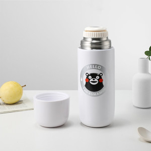 Kumamon 400ml Insulated Water Bottle 316 Stainless Steel Portable Travel Cup White - Product Image 1