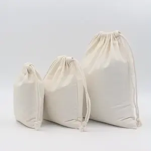 Custom Reusable Luxury Business Personalised Organic Cotton Drawstring Packing/Shoe Dust Bag